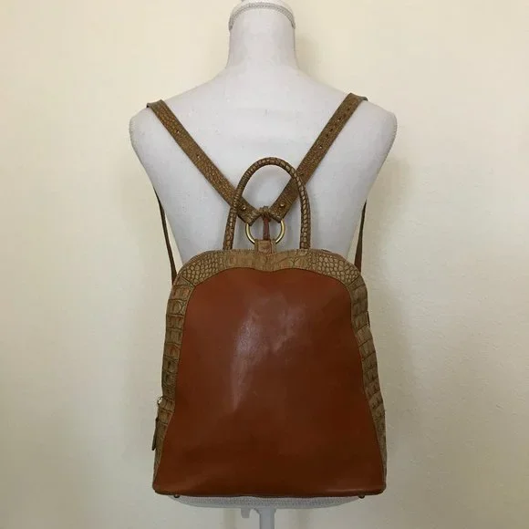 Brahmin | Bags | Brahmin Cognac Leather Backpack | Poshmark display picture 1